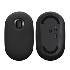 Husa mouse Kwmobile pentru Apple Magic Mouse, Negru, Silicon, KWM0000259K001C