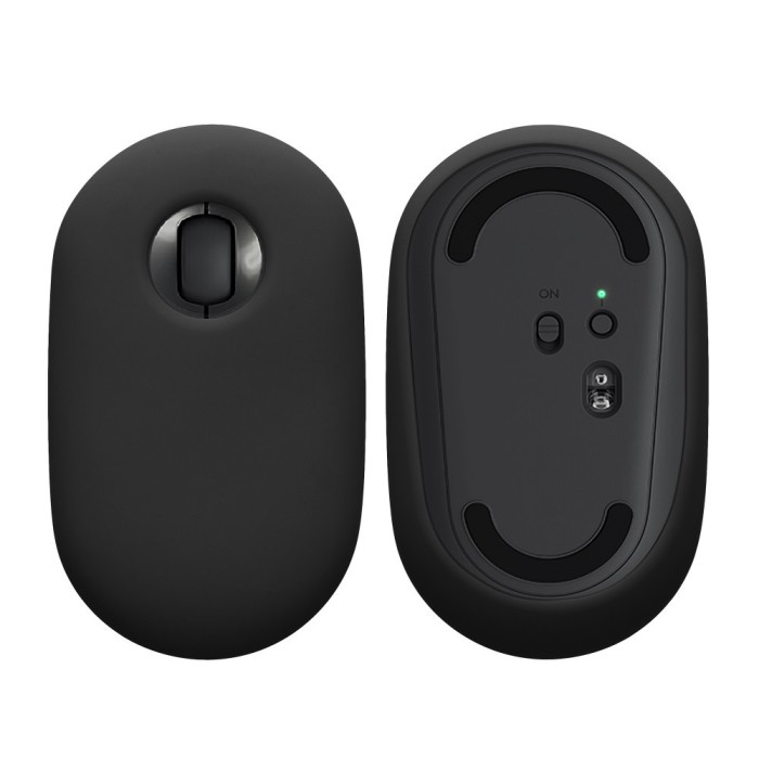 Husa mouse Kwmobile pentru Apple Magic Mouse, Negru, Silicon, KWM0000259K001C