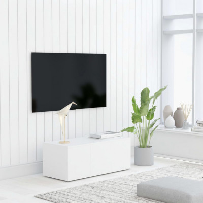vidaXL Comodă TV, alb, 80 x 34 x 30 cm, PAL foto