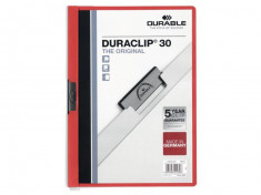 Dosar plastic Duraclip Original 30 Durable rosu foto