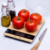 Cantar pentru bucatarie, electric, din bambus, 5kg , Kinghoff