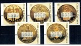 Vatican 2001 - Monede de aur, serie timbre de automat neuzate