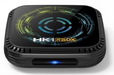 TV Box iSEN HK1RBOX H8X Smart Media Player Negru, 4K, 4GB RAM, 64GB ROM, Android 14, Allwinner H728 Quad Core A55, Bluetooth 5.0+