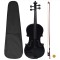 Gossi set complet vioara cu arcus si suport barbie, negru 4/4