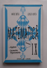 Marius Burtea -Matematica Algebra Geometrie Trigonometrie Culegere Clasa a IX-a foto