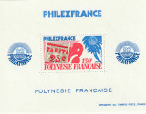 Polynesia 1982 Expo Philexfrance 82,colita dantelata,MNH,Bl.6, Organizatii internationale, Nestampilat