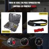 Cumpara ieftin Pachet trusa de scule 216 piese CR-V Topmaster Professional + Lanterna Frontala LED BONUS