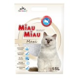 Nisip silicat pisici, Miau Miau Maxi, 15 L
