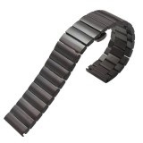 Curea metalica compatibila Smatwatch, 18mm, Negru, prindere fluture, Very Dream