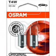 Set 2 Becuri 12V T4w Original Blister Osram 138845 3893-02B