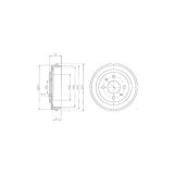 Tambur frana Delphi BF136, parte montare : Punte Spate