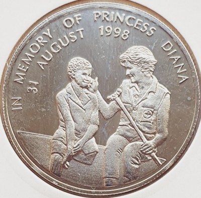 1981 Zambia 1000 Kwacha 1998 Princess Diana foto