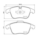 Placute frana Jaguar S-Type 2 (X200) 10.98-12.08, Xe (X760) 03.15-, Xf I (X250) 03.08-04.15, Xf Sportbrake (X250) 09.12-12.15, Xj (X350 X358) 03.03-0, BREMBO
