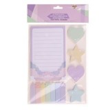 Set Note Adezive Pastel cu Modele Curcubeu, Nor, Stele și Inimioare - 480 buc, CMCLASS