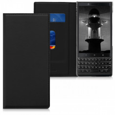 Husa pentru Blackberry Key2, Piele ecologica, Negru, 45439.01 foto