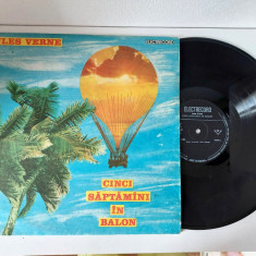 Jules Verne - Cinci saptamani in balon - disc vinil vinyl LP, Electrecord