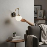 Cumpara ieftin Aplica LED, Negru+Auriu, 9W, 850LM, Lumina 2700K-6500K, dimensiuni 130X280mm