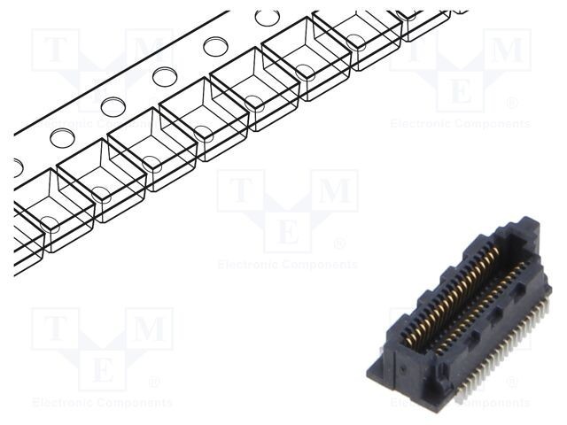Conector PCB-PCB mamă PIN 20 0,4mm SS4 aurit SMT 1,6A SAMTEC