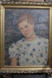 Aurel Diaconescu (1909-1991) Portret de fata 70/ 50cm Semnat 1936 Ulei pe carton Budachi Budaki