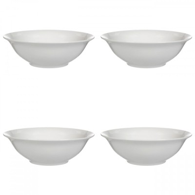 Set boluri supa, 4 piese, 650 ml, Portelan, Alb foto