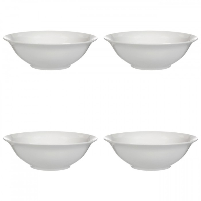 Set boluri, 4 piese, 445 ml, Portelan, Alb
