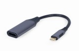 ADAPTOR video GEMBIRD, adaptor USB 3.0 Type-C (T) la HDMI (M), 15cm, rezolutie maxima 4K UHD (3840 x 2160) la 60 Hz, negru, &quot;A-USB3C-HDMI-01&quot; (timbru