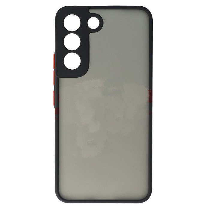 Husa Samsung S21 g991 5G Silicon+Plastic Butoane Rosii Negru
