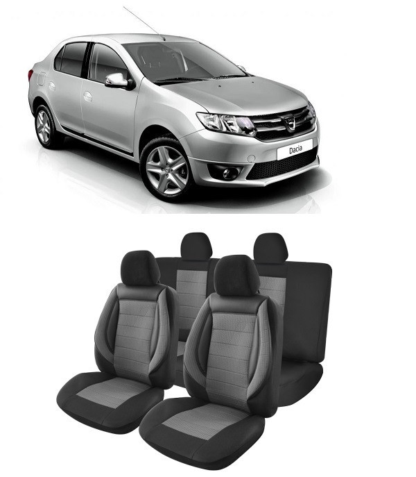 Set huse scaune Dacia Logan 2012-2020 Piele + Textil