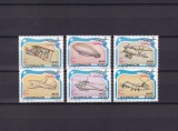 Serie Completă 6 Timbre Somalia 1993 - Istoria Aviației, Avioane Pionierat și Elicoptere (IPZS Roma) - MNH -A99