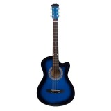 Cumpara ieftin Chitara clasica din lemn 95 cm, Cutaway Country Blue, Deluxe Edition