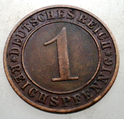 B.282 GERMANIA WEIMAR 1 REICHSPFENNIG 1935 A foto