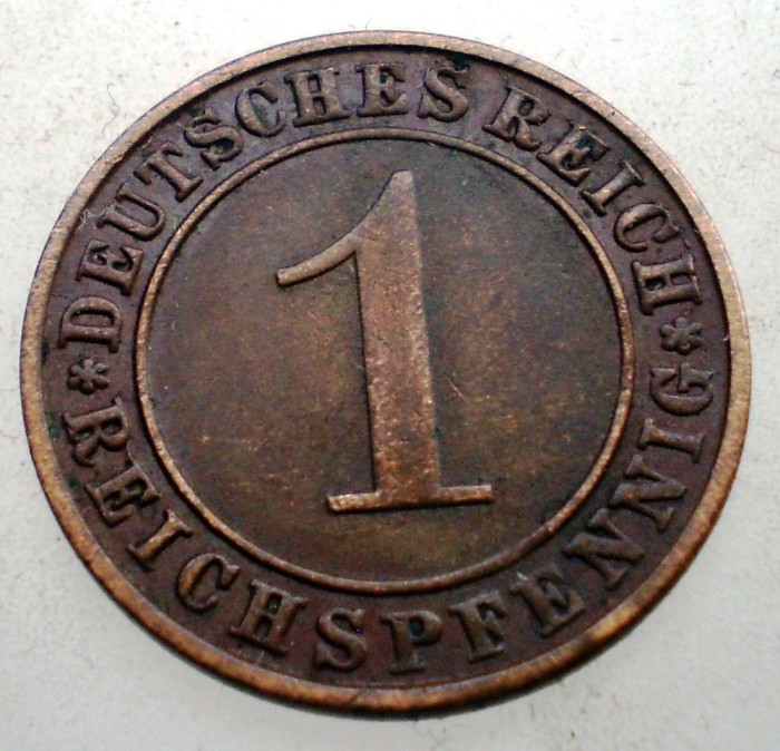 B.282 GERMANIA WEIMAR 1 REICHSPFENNIG 1935 A