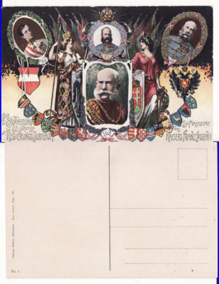 Stema Bucovina-Franz Josef-Jubileul din Viena - rara foto