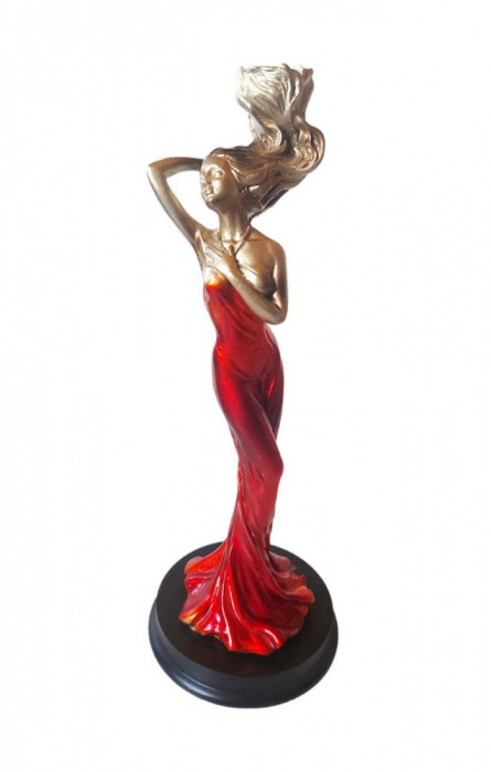 Statueta decorativa, Femeie, Rosu, 31 cm, 356328DX