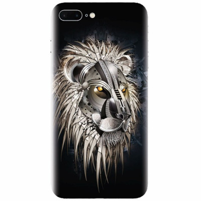 Husa silicon pentru Apple Iphone 7 Plus, Abstract Lion 001 foto