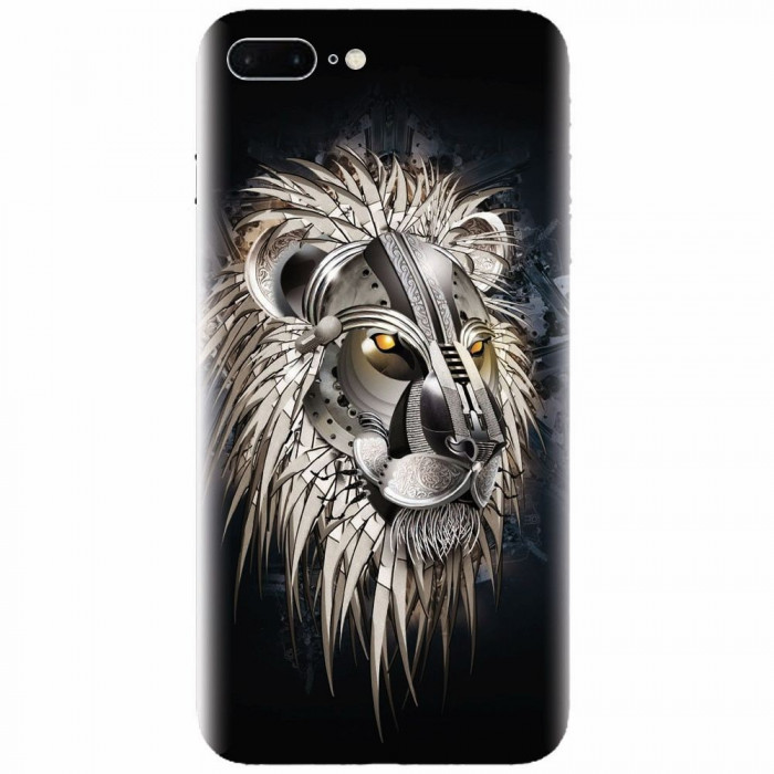 Husa silicon pentru Apple Iphone 7 Plus, Abstract Lion 001