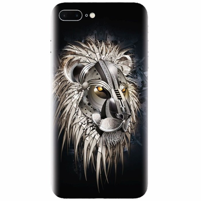 Husa silicon pentru Apple Iphone 8 Plus, Abstract Lion 001