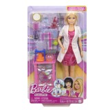 BARBIE SET DE JOACA PAPUSA BARBIE FACE CARIERA OM DE STIINTA
