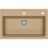 Chiuveta bucatarie Alveus Atrox 40, material compozit, 790x500x200mm, sifon pop-up inclus, Beige