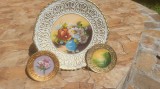 Farfurii decorative, de perete, ceramica pictata manual