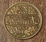 C50 - Moneda foarte veche - Liban - 25 piastri - 1961
