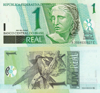 BRAZILIA 1 real 2003 ND UNC!!! foto