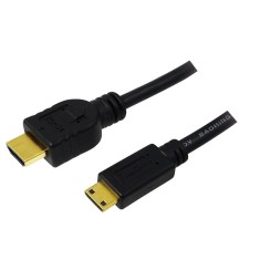 CABLU video LOGILINK, adaptor HDMI (T) la Mini-HDMI (Type C)(T), 1.5m, conectori auriti, rezolutie maxima 4K DCI (4096 x 2160) la 60 Hz, negru, &quot;CH002