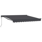 vidaXL Cortina Retractabilă Manual Antracit 350x250 cm țesătură
