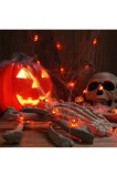 Lumini cu fir dovleac de Halloween - 2 m - 20 LED - funcționează cu baterii - decor pentru interior și exterior