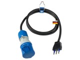 Prelungitor alimentare AS SCHWABE 1,5m 3G1,5mm&sup2; cauciuc negru, 1 priză cod 360486