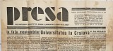 1933, PRESA ziar independent CRAIOVA / DOLJ, format mare 60 x 44 cm / art despre o Universitate la Craiova / Strehaia / M. Negru FOTO-LUX istorie