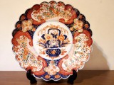 Farfurie decorativa f mare, portelan vechi Arita Imari Japonia