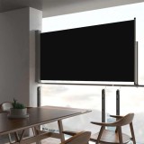 VidaXL Copertină laterală retractabilă de terasă, negru, 80 x 300 cm