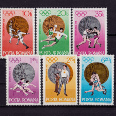 RO 1972 LP 805 ,"JO Munchen - Medalii Olimpice " , serie , MNH